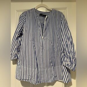 Tuckernuck Blue and White Striped Shirt